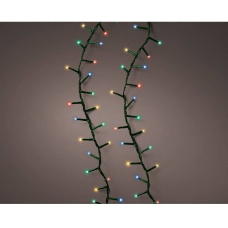 GUIRNALDA LED COMPACT PARPADEANTE EXTERIOR MULTICOLOR 750 LEDS CABLE VERDE 21m
