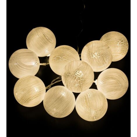 Guirnalda Led con 10 Bolas Blancas 1,25 mt