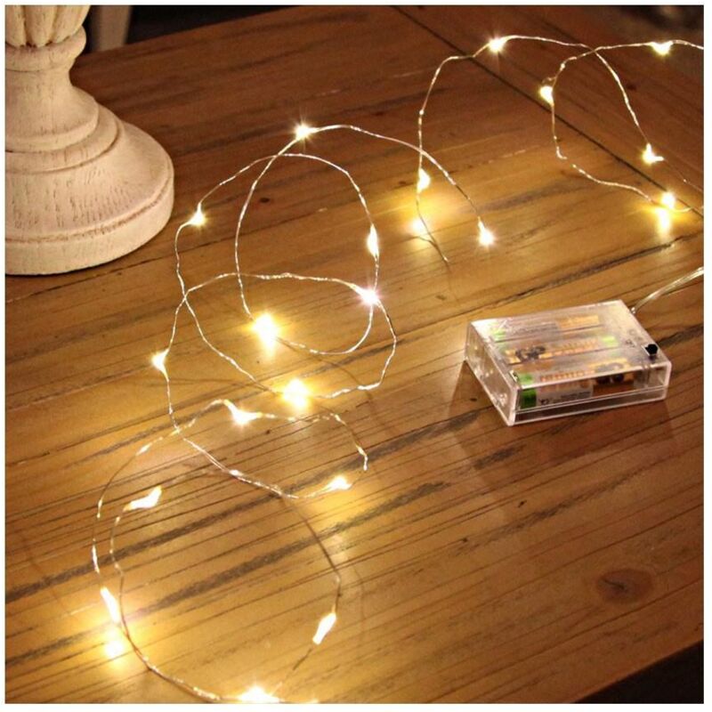 

Guirnalda Alambre LED Oro Rosa con Batería 5m/10m 10 m - 10 m