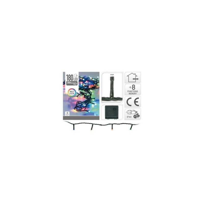 

Guirnalda 180 led 18 mt 8 funciones multicolor
