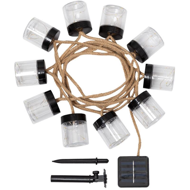 

Guirnalda LED Solar Tarros 2m Negro - Negro