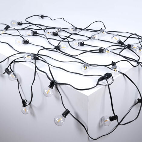 BARCELONA LED Guirnalda Luces Exterior 15 + 2 Metros - 30 Bombillas LED