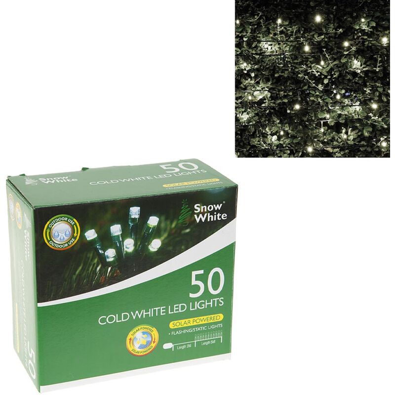 

Guirnalda Luces LED Exterior Solar Luz Blanca 50 LED Solar para el Jardín