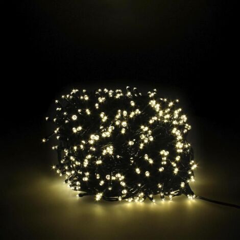 guirnalda luces navidad 500 leds color blanco calido. luz navidad interiores y exteriores ip44