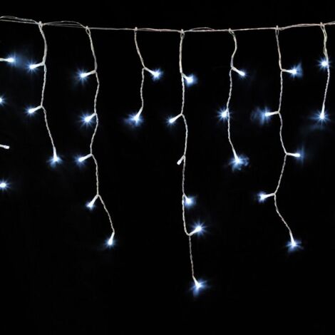 MAURER Guirnalda Luces Navidad Cortina 3x1 Metros 115 Leds Blanco Frio. Luz Navidad Interiores y Exteriores Ip44. Cable Transparente. A