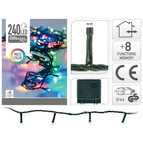 Guirnalda Multifunción 240 LEDs MultiColor 220V IP44 21m