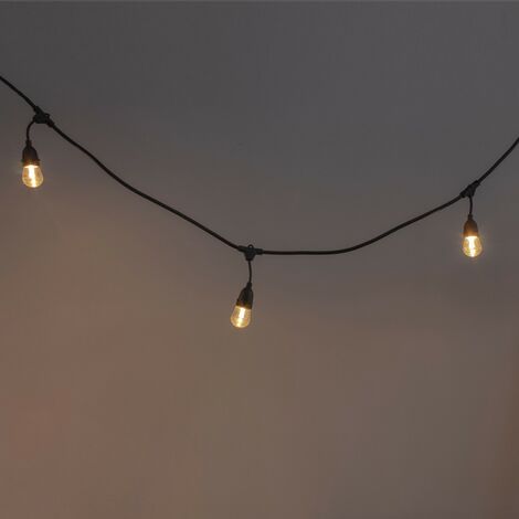 Guirnalda para exteriores LED con panel solar (10 luces)