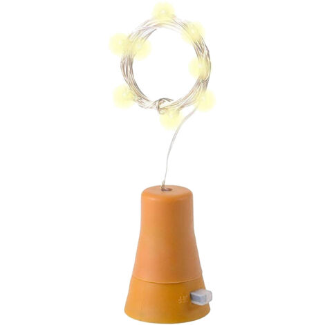 Guirnalda Solar Exterior LED Alambre para Botella 3000K Blanco Cálido