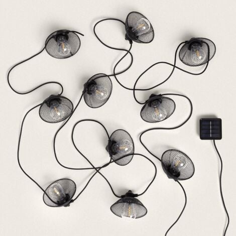 EFECTOLED Guirnalda Solar Exterior LED de Bombillas Kodos 6.5m 3000K Blanco Cálido