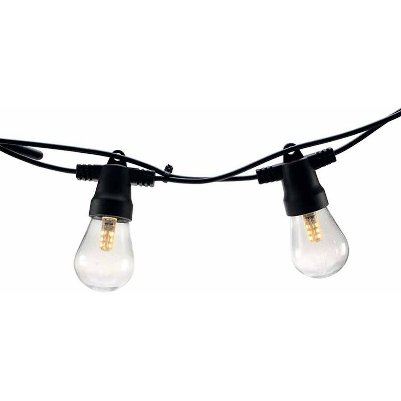 

Blachère Illumination - Guirnalda solar de luz LED 10 bombillas blanco cálido
