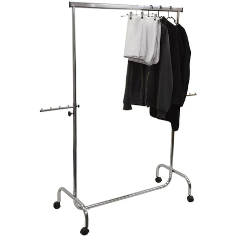 GUISE - Heavy Duty 50kg Garment Hanging Rail / Open Wardrobe - Silver