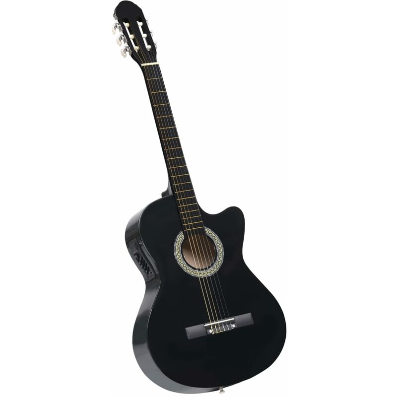 

Guitarra acústica con cutaway y ecualizador 6 cuerdas negro