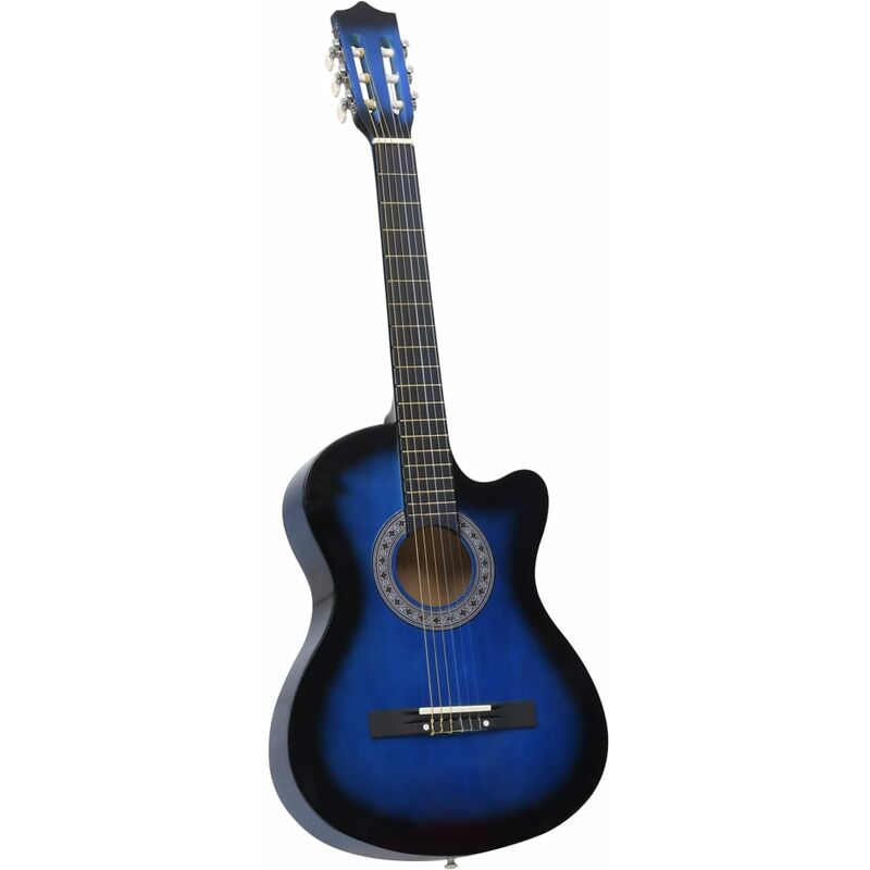 

Guitarra acústica occidental cutaway 6 cuerdas azul sombras 38