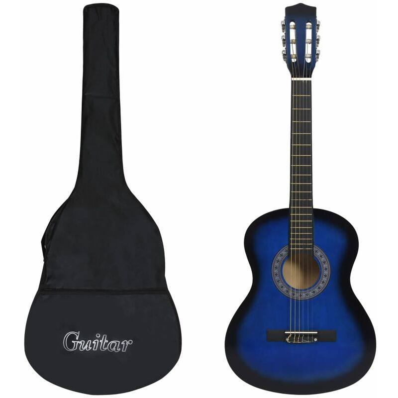 

Guitarra clásica para principiantes con funda azul 3/4 36'