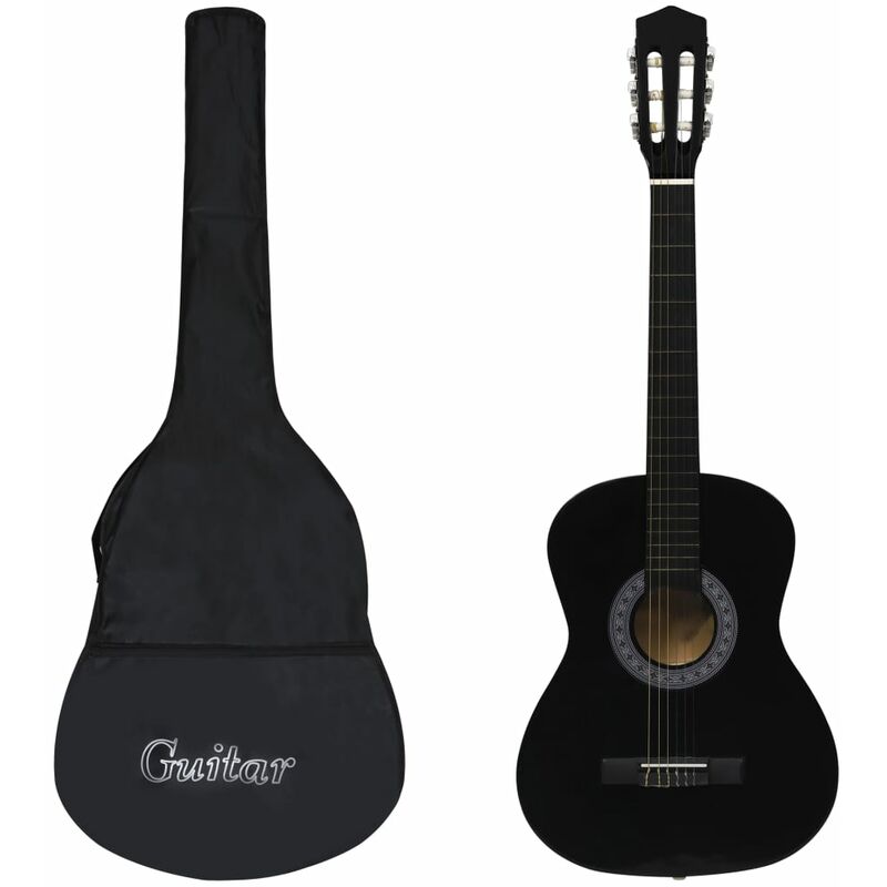 

Guitarra clásica para principiantes con funda negra 3/4 36