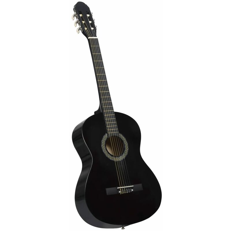 

vidaXL Guitarra clásica para principiantes madera tilo negro 4/4 39'