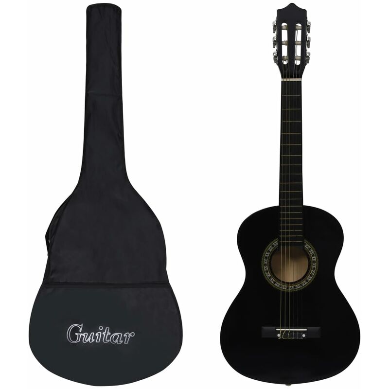 

Guitarra clásica principiante y niño con funda negro 1/2 34'