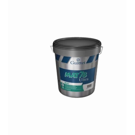 Guittet – Peinture mate isolante 3L blanc – Fort pouvoir masquant – Séchage rapide 1H – Application facile sur PVC et bois verni