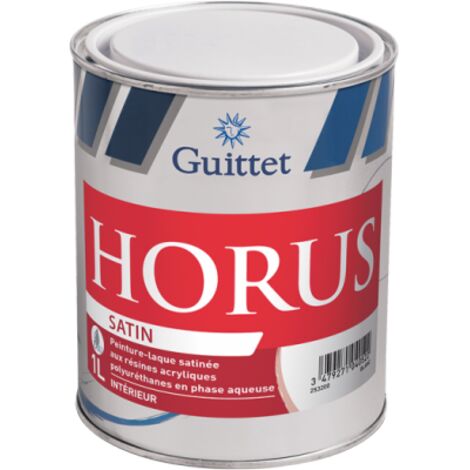 Guittet – Peinture laque satinée 10L blanc – Haute résistance aux chocs et rayures – Application intérieure/extérieure – Temps de séchage 1h