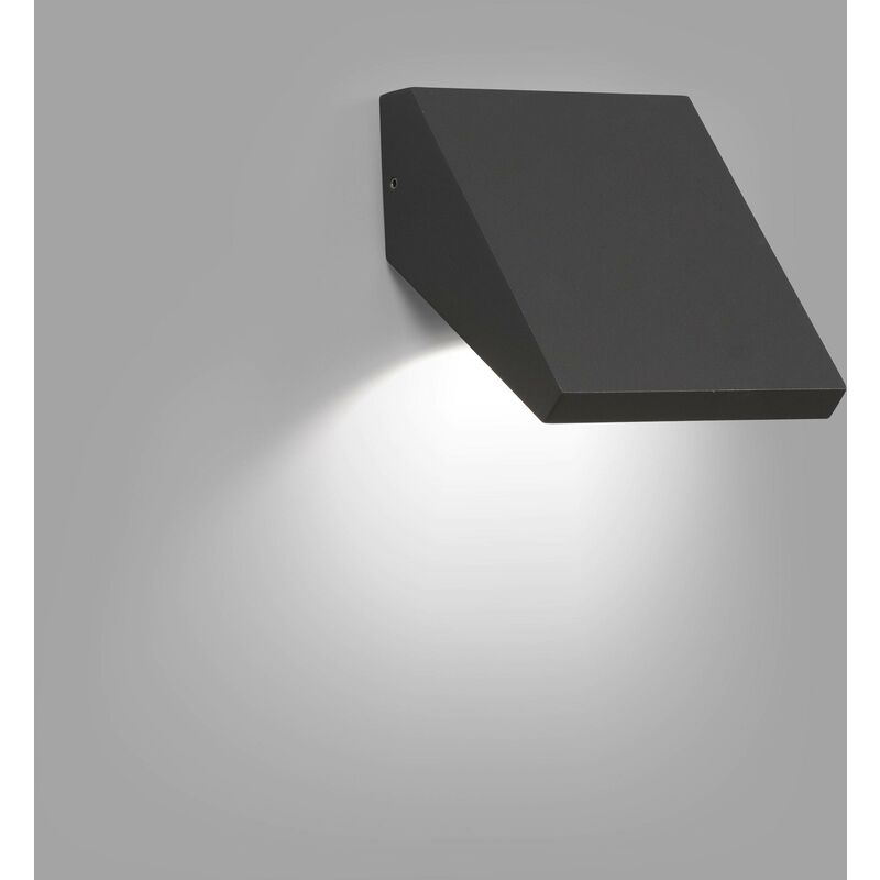 Image of Faro Barcelona - Faro Guiza - Downlight da parete a led grigio scuro da esterno 10W 3000K IP65
