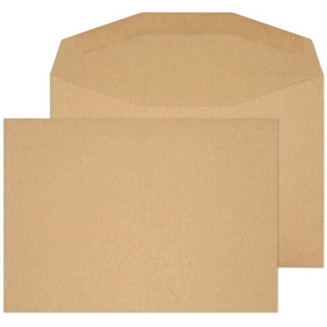 Gummed Window Envelopes Kraft 80gsm Pack 50 Mailing Business Letters