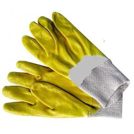 GUMMI-GELBE NITRILHANDSCHUHE