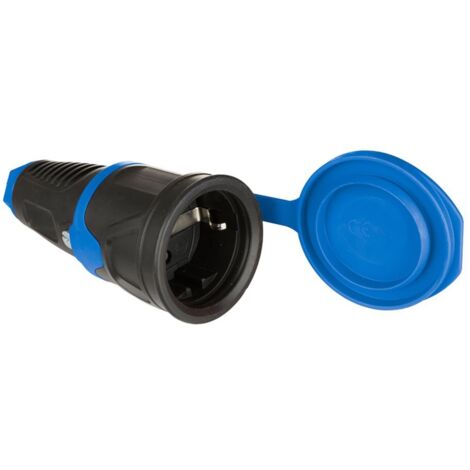 Gummi-Luftstützpunkt mit Abdeckung 16A 250V t/tl IP54 4,8mm Schwarz Solera 57