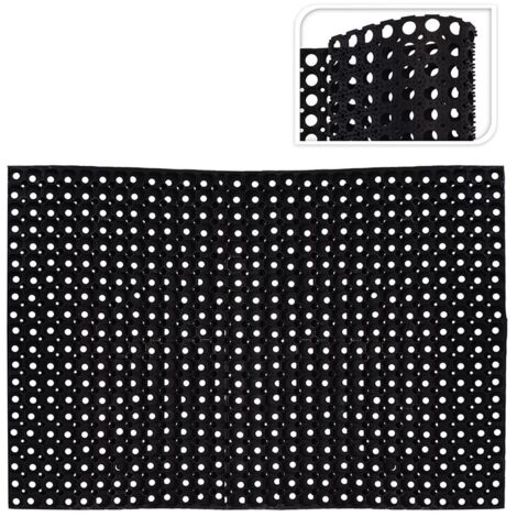 Gummi-Türmatte 120x80x1,2cm Schwarz Fußmatte Fußabtreter Türvorleger Fussmatte