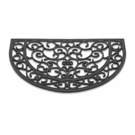 Gummi-Türmatte - "Klassik-Ornament" - Halbrund - 40x60cm - Elegant und rutschfest