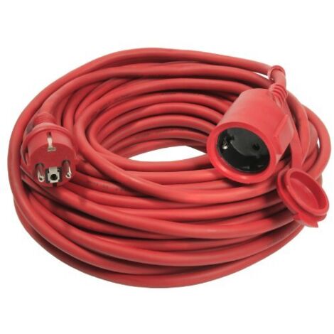 Gummi-Verlängerungsleitung 230V 20m rot H05RR-F 3G1,5 IP44