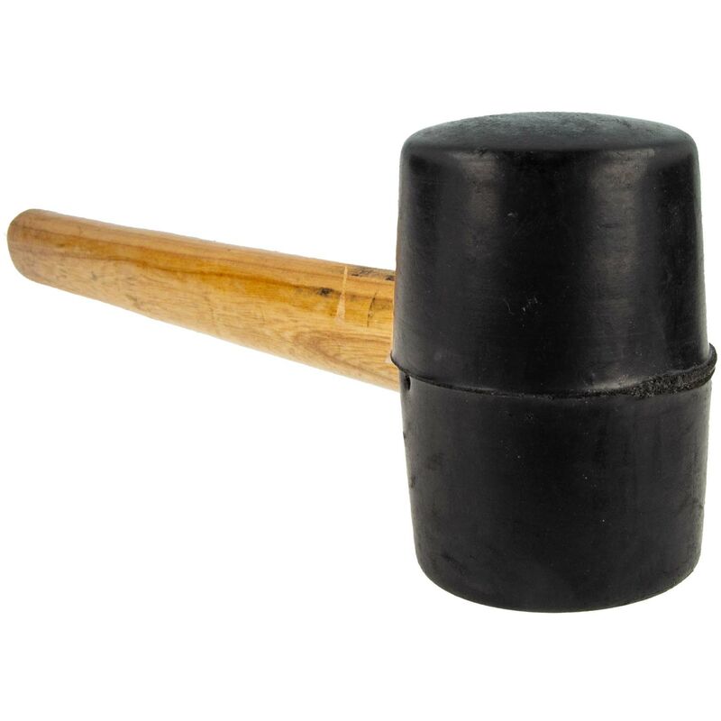 Gummihammer ø 60 mm 480 Gramm, mit Holzgriff - Eurotools