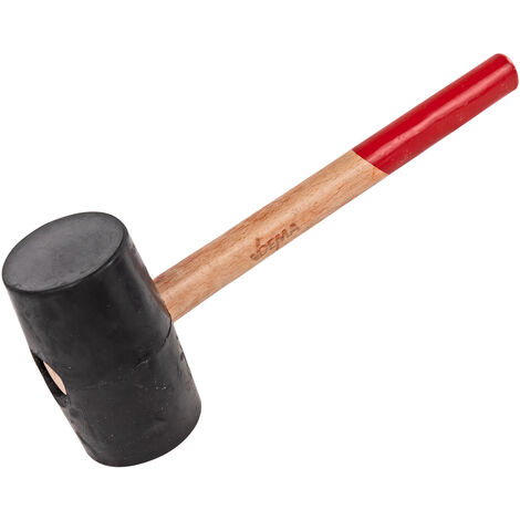 Gummihammer Schonhammer Gummi Hammer mit Holzstiel Ø 55, 65, 90 mm schwarz
