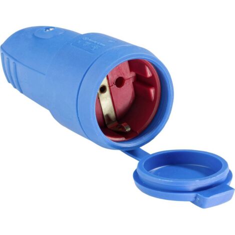 Gummikupplung mit Schutzkappe blau 230V 16A IP44