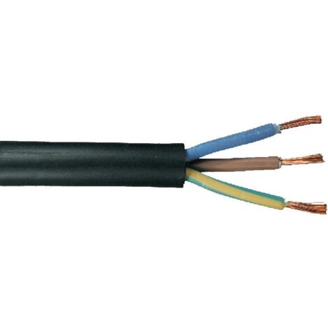 Gummileitung H05RR-F 3 x 1,5 - 25 Meter, schwarz Kabel & Leitungen