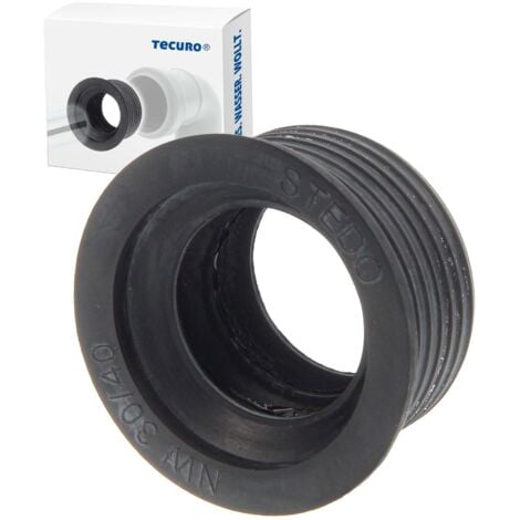 Gummimanschette für Abflussrohr Außen Ø 40 mm x Innen Ø 30 - 32 mm