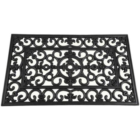 Gummimatte "Antik" eckig 45 x 75 cm schwarz