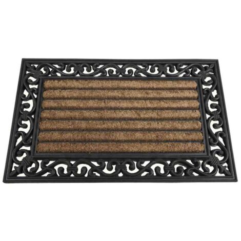 Gummimatte Impalla 45x75cm schwarz Schmutzfangmatte Türmatte Fußabtreter TOP NEU