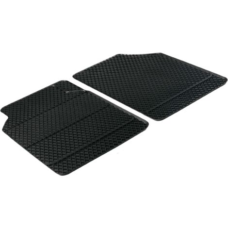 Gummimatte Robust zuschneidbar, 2er Set Vordermatten schwarz