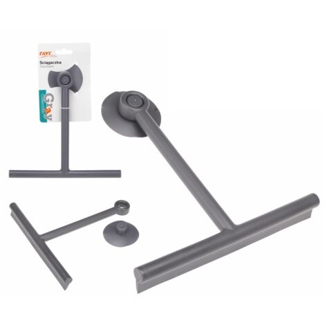 Gummisqueegee Fensterreiniger GRAY COLLECTION grau Art. 60285 mit Saugnapf ideal für Duschkabinen