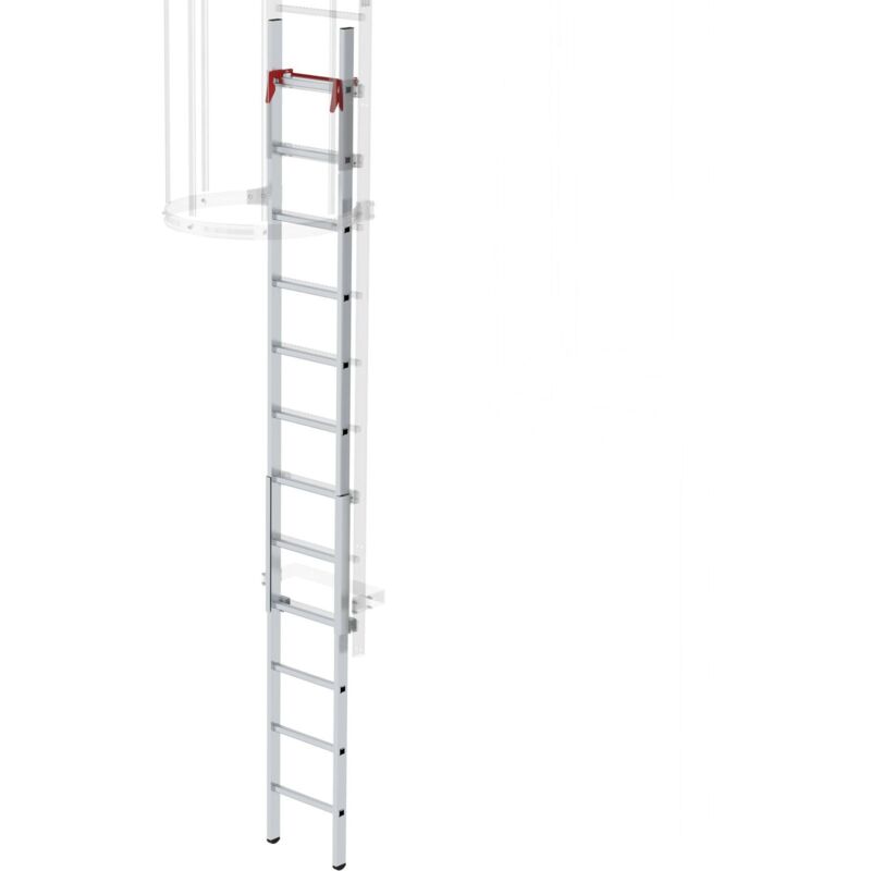 Chelle de secours en aluminium brut 12nombre d'échelons pour échelles à crinoline - 062446 - Günzburger Steigtechnik