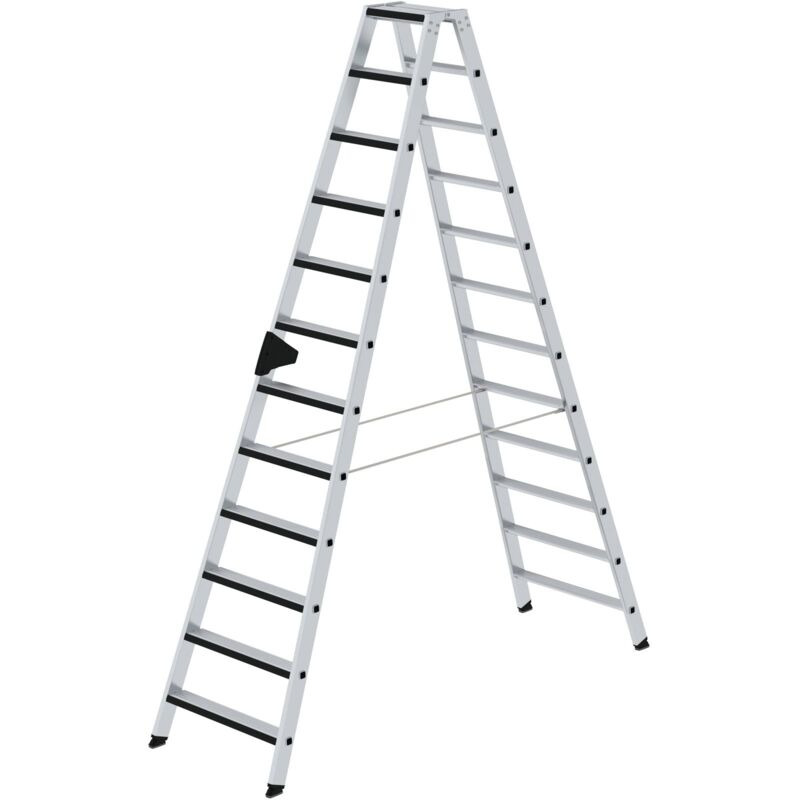 Escabeau à marches accessible des deux côtés avec clip-step relax 2 x 12 marches - 042224 - Günzburger Steigtechnik