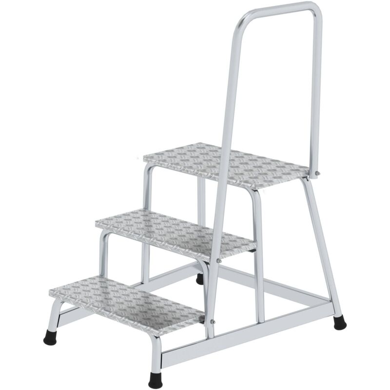 Plate-forme de travail fixe avec main courante 3 marches - 050043 - Günzburger Steigtechnik