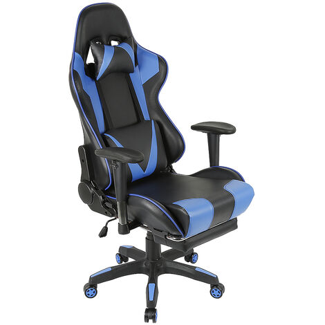 Chaise Gaming Fauteuil De Bureau Hauteur Ajustable Et Dossier Inclinable Repose  Pied à Prix Carrefour