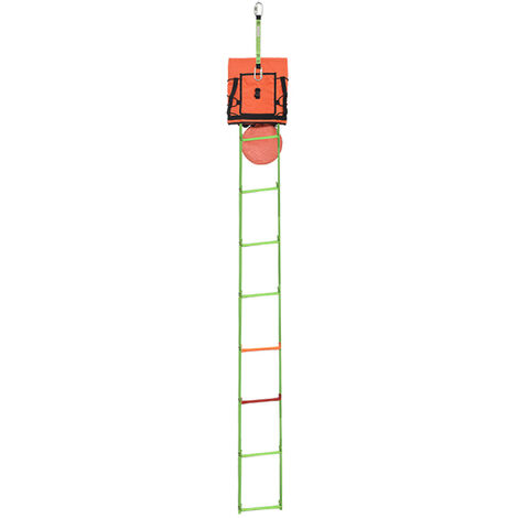 Gurtband-Rettungsleiter, Länge 6 m, mit integriertem Sicherungssystem