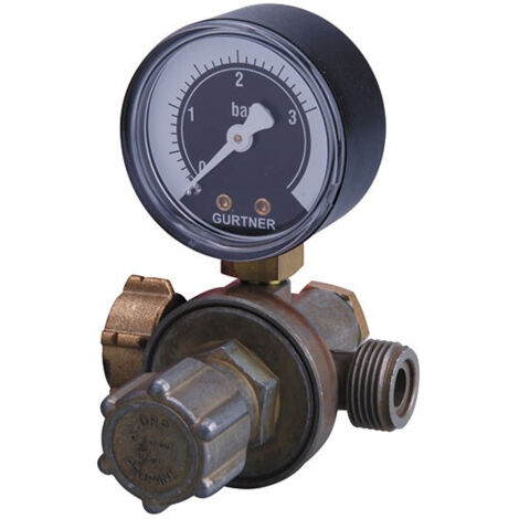 Gurtner – Détendeur gaz propane réglable 8kg/h – Pression 0 à 3 bar – Entrée écrou bouteille – Sortie mâle M20x150 – Pour applications industrielles