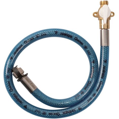 Gurtner – Flexible inox 1m pour gaz naturel – Robinet ROAI inclus – Pression 37 MBAR – Débit 1,6 m3/h – Entrée mâle G 1/2'