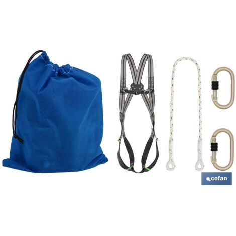 Gurtset 2 Punkte + Seil + 2 Karabiner