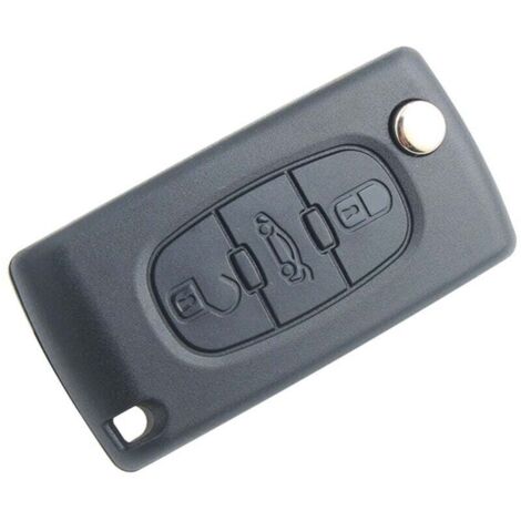 Guscio chiave a 2 pulsanti compatibile CE0523, chiave pieghevole per Peugeot 207 307 308 407 408 3008 5008 e Citroen C2 C3 C4 C5 C6 C8 (CE0523)