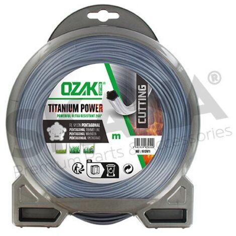 Guscio filo nylon pentagonal bi-composant OZAKI Titanium power - 2.40mm x 97m - qualità professionnelle