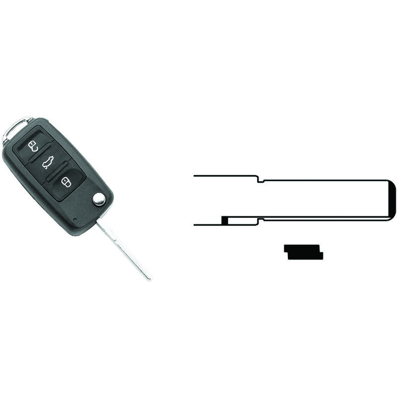 Image of Silca - Cover chiavi per auto seat skoda volkswagen hu66brs8 - hu66brs8 - 3 bottoni